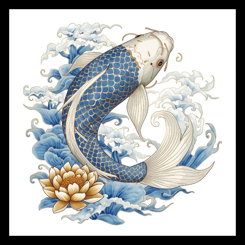 Koi Fish & Lotus – Romantic Japan Design