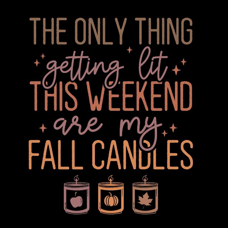 Autumn Candle and Cinnamon Scent Text Design