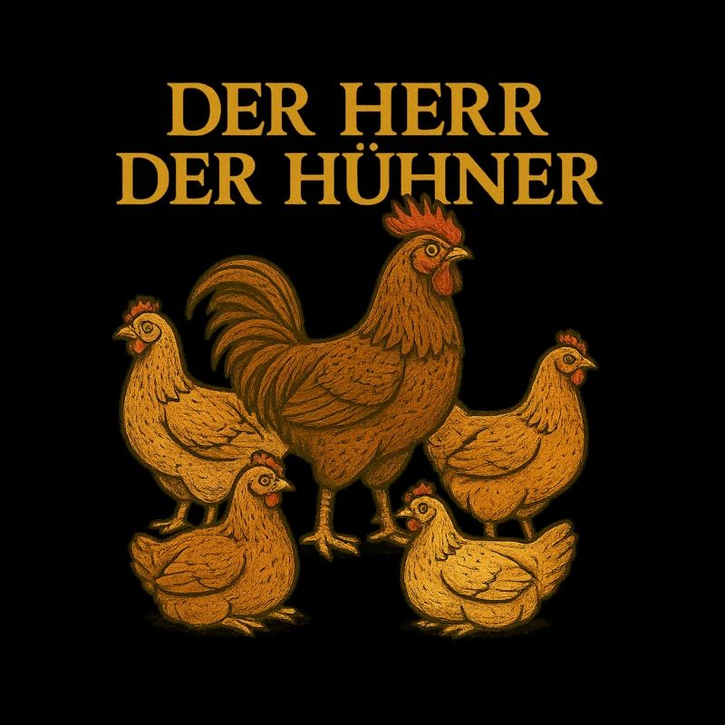 Der Herr Der Hühner Illustration