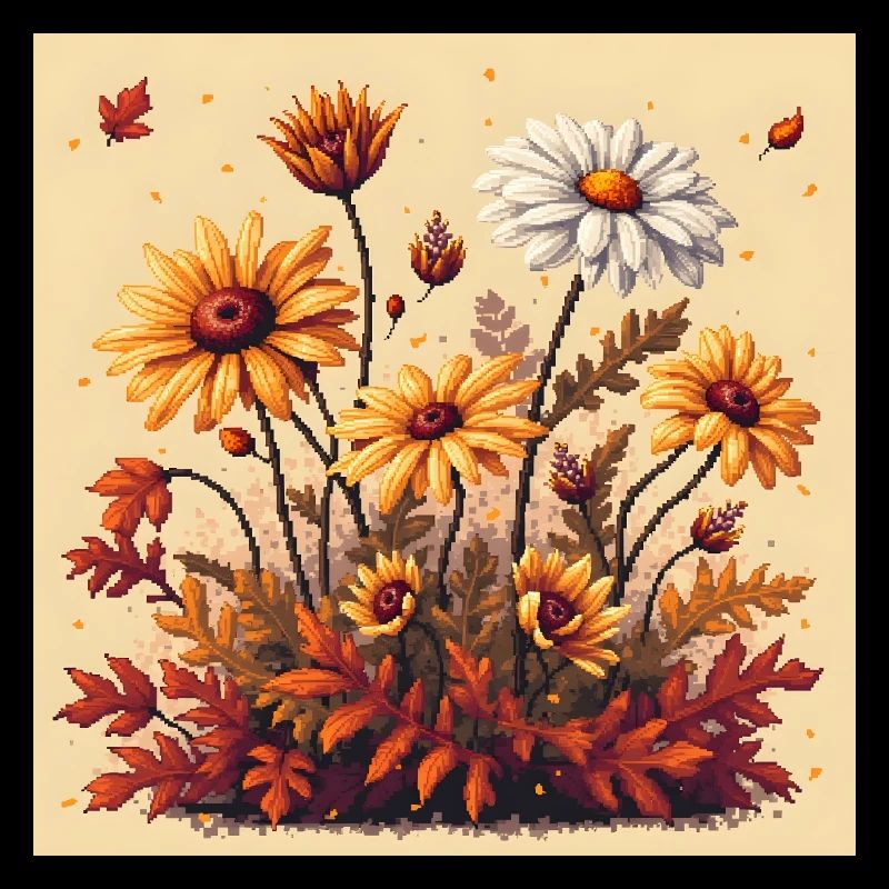 8-Bit Autumn Blooms