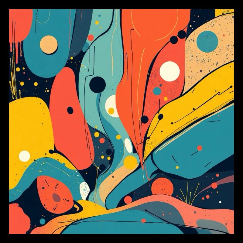 Explosion de couleurs abstraites dans des tons chauds