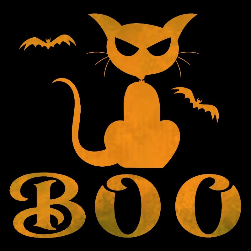 Halloween Boo Cat Design
