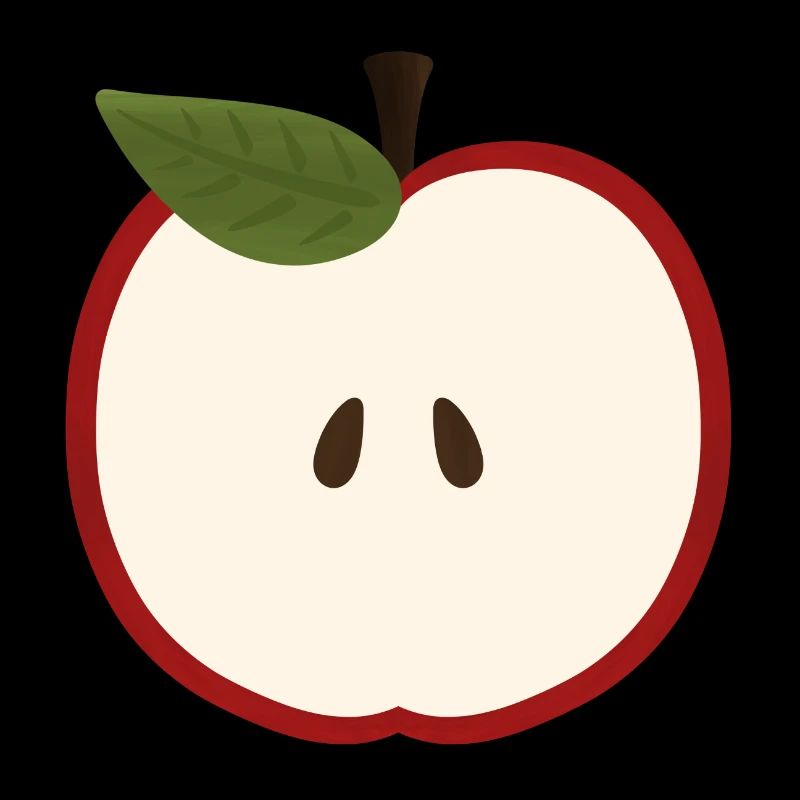 Apple Half Illustration