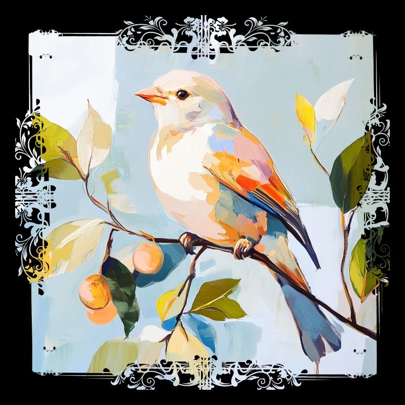 Oiseau coloré dans le style aquarelle