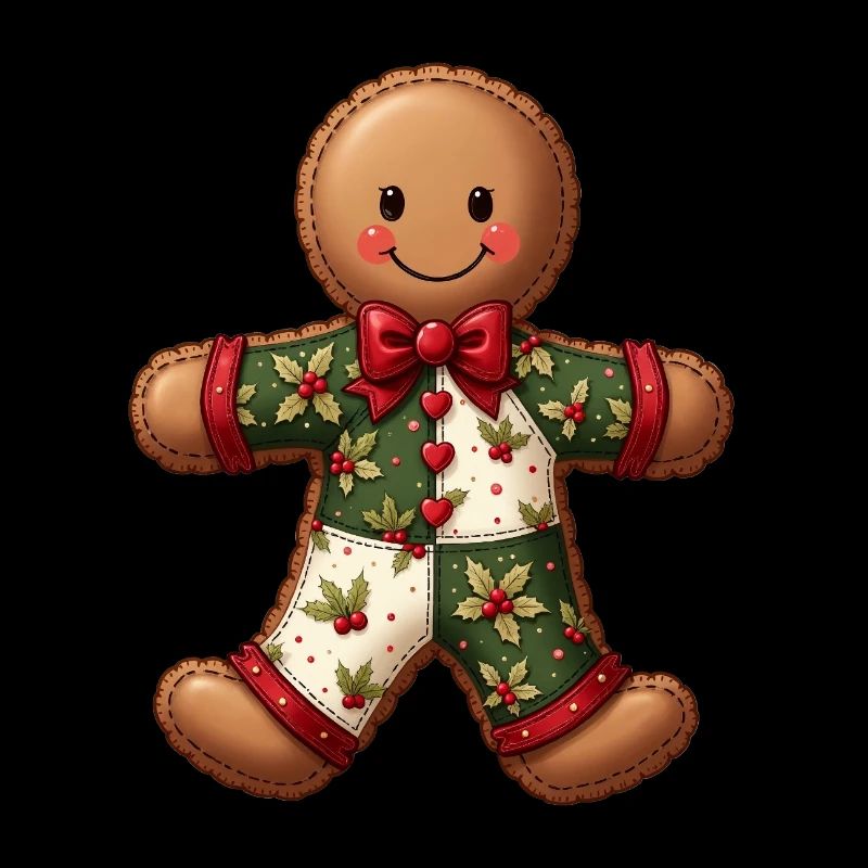 Gingerbread Christmas Motif Patchwork