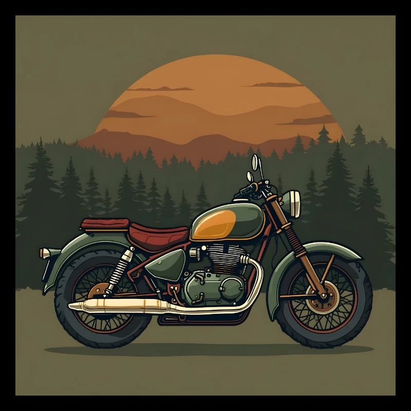 Quiet-Luxury Motorcycle Icon