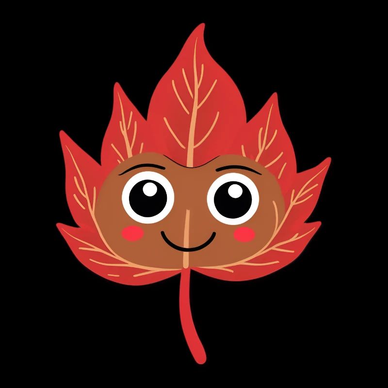 Lächelndes Herbstblatt