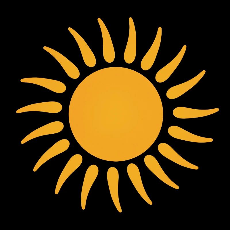 Graphique du soleil orange sunburst