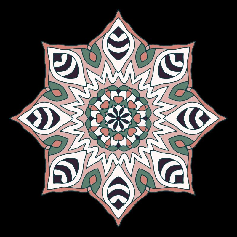 Motif de mandala de ton de terre
