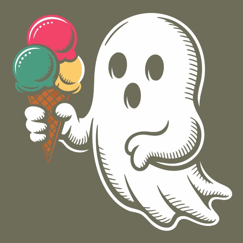 Geist mit Eiscreme Popart