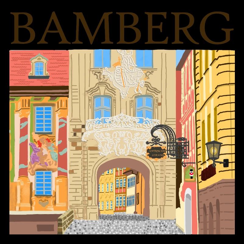 Bamberg, Bavière, Dessin à la main