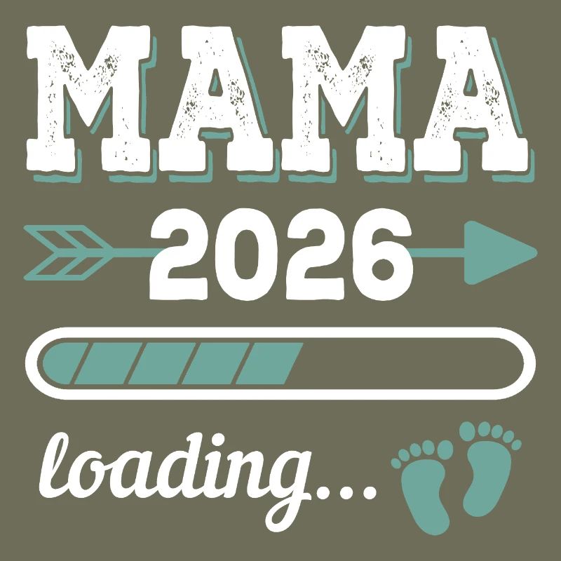 Mama 2026 Loading Werdender Mutter Geschenkidee