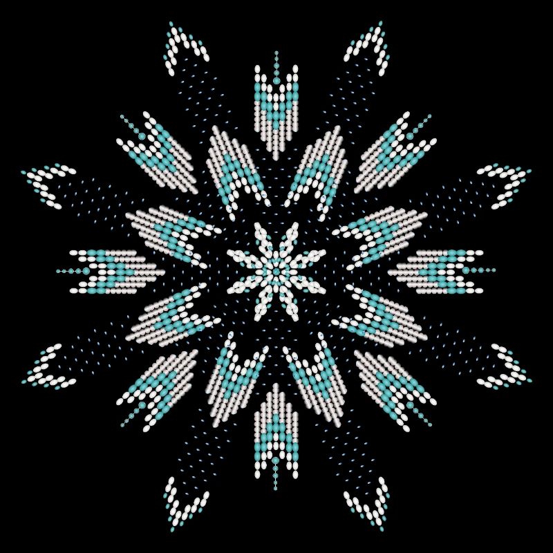 Étoile ethnique faite de perles turquoise et argent