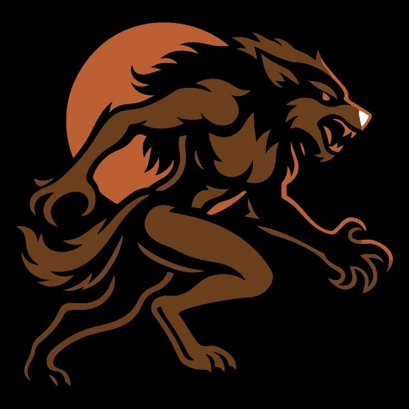 Brauner Wolf im Sturm