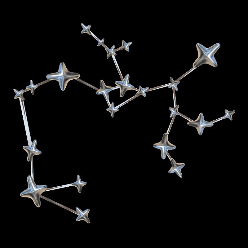 Constellation d’étoiles en chaîne