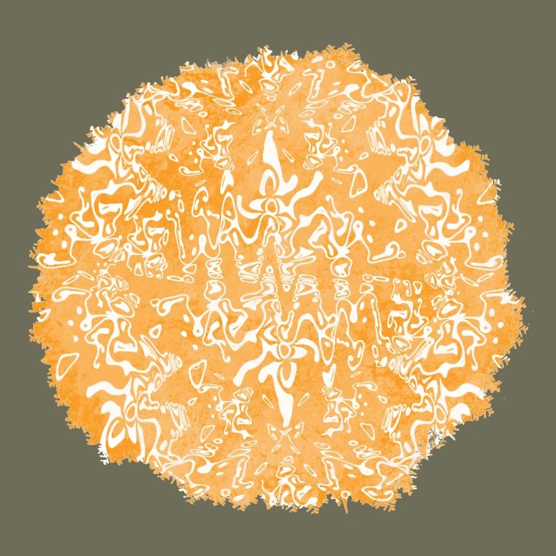 Orange tie-dye circle pattern