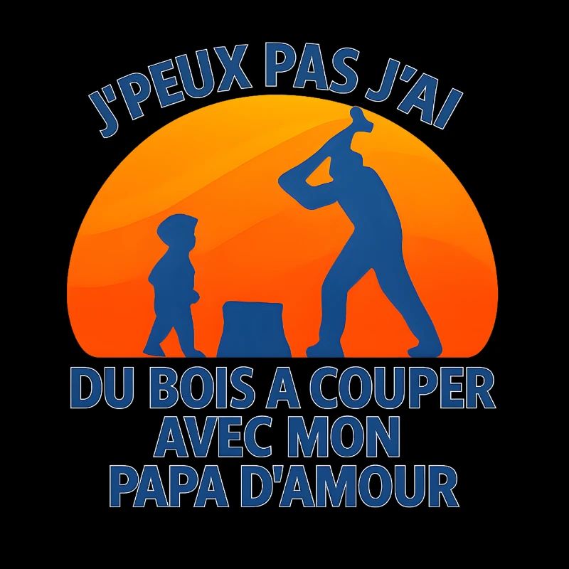 Bois à couper avec papa d'amour