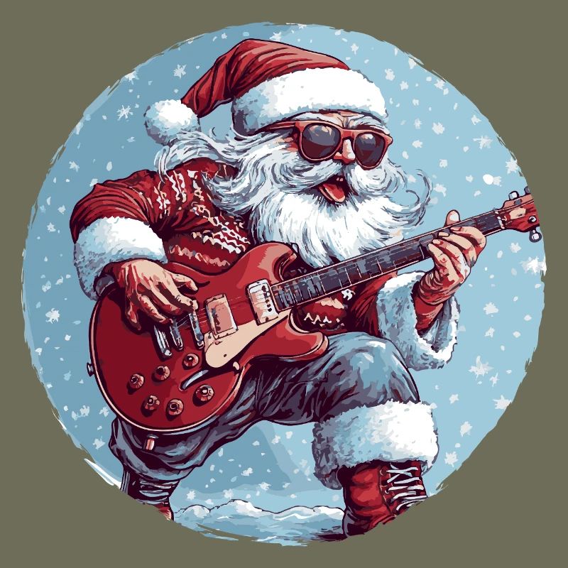 Weihnachtsmann Gitarre