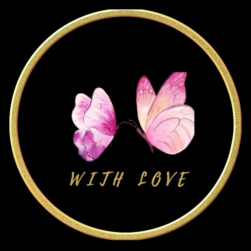 Papillons roses avec amour - avec amour