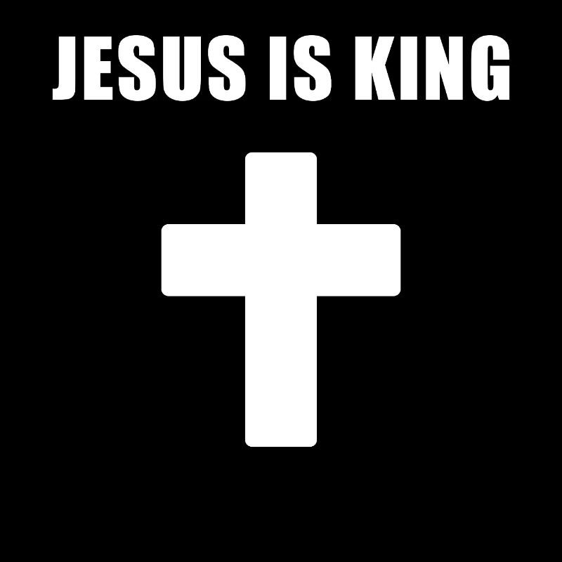 Jesus Is King Minimal Cross Design