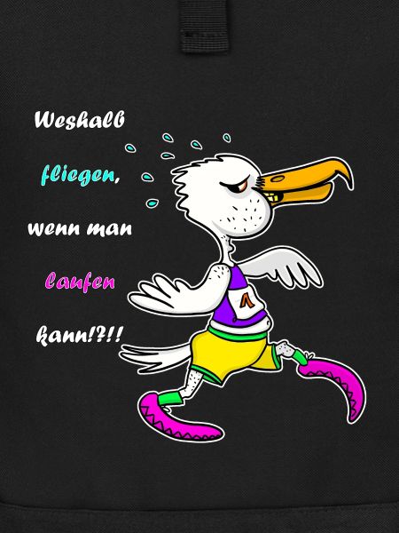 Marathon Möwe – Lustiger Lauf‑Cartoon