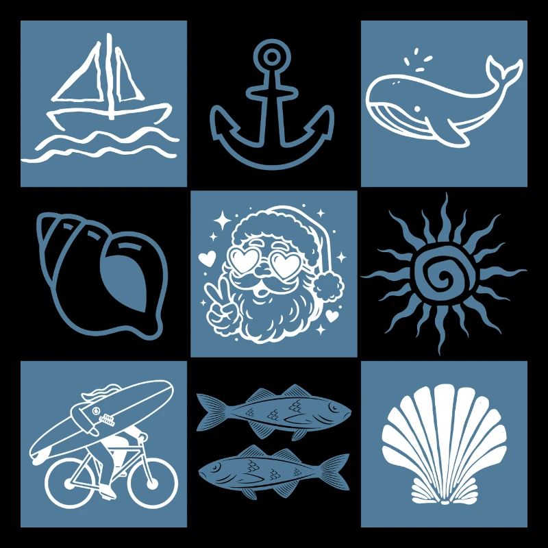 Marine Sketches Nautical Collage