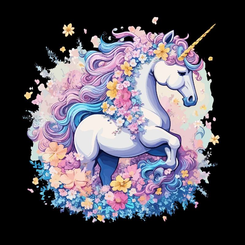 Pastel Unicorn with Flower Crown Ring