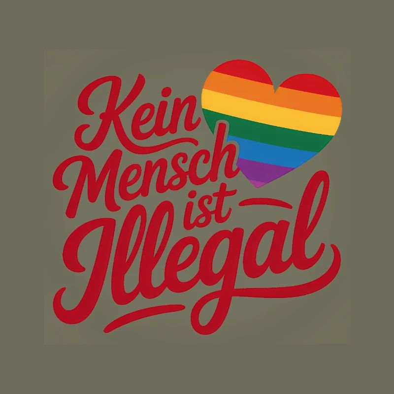 Kein Mensch ist illegal - Cool Pride Logo
