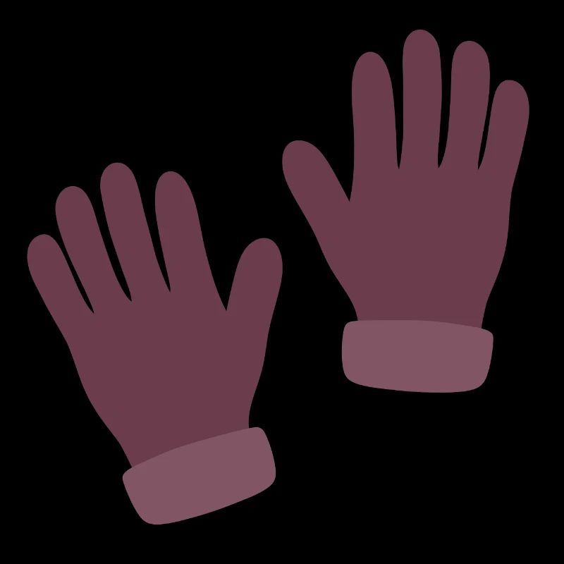 Mauve Minimalist Gloves Print