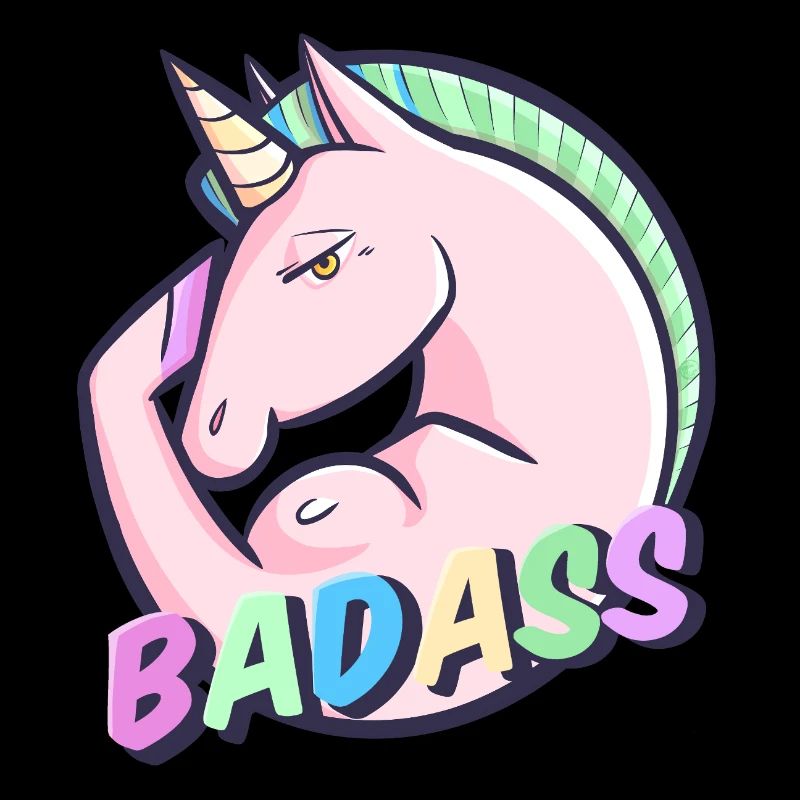 Cooler Pastell-Einhorn-Regenbogen