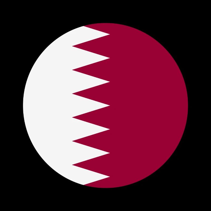 Drapeau rond du Qatar