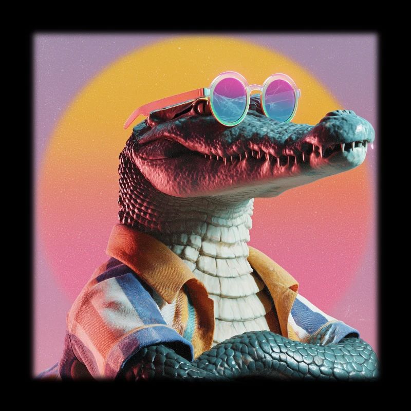 Retro Krokodil – Cooles Vintage Hawaii Design