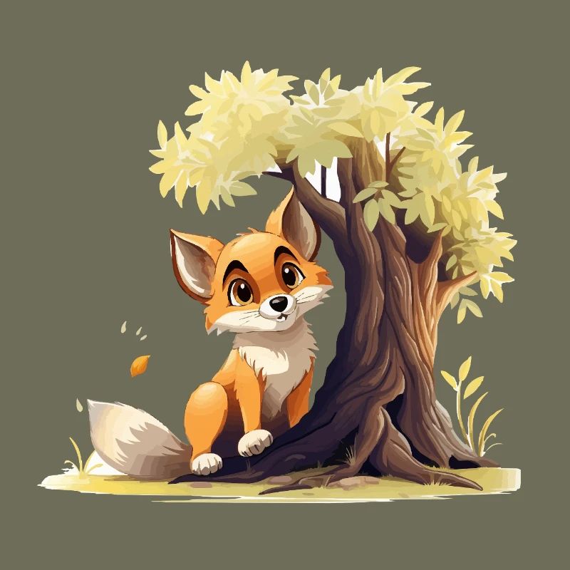 Waldfuchs am goldenen Baum