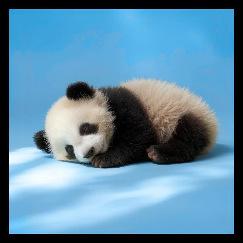 Panda bleu endormi