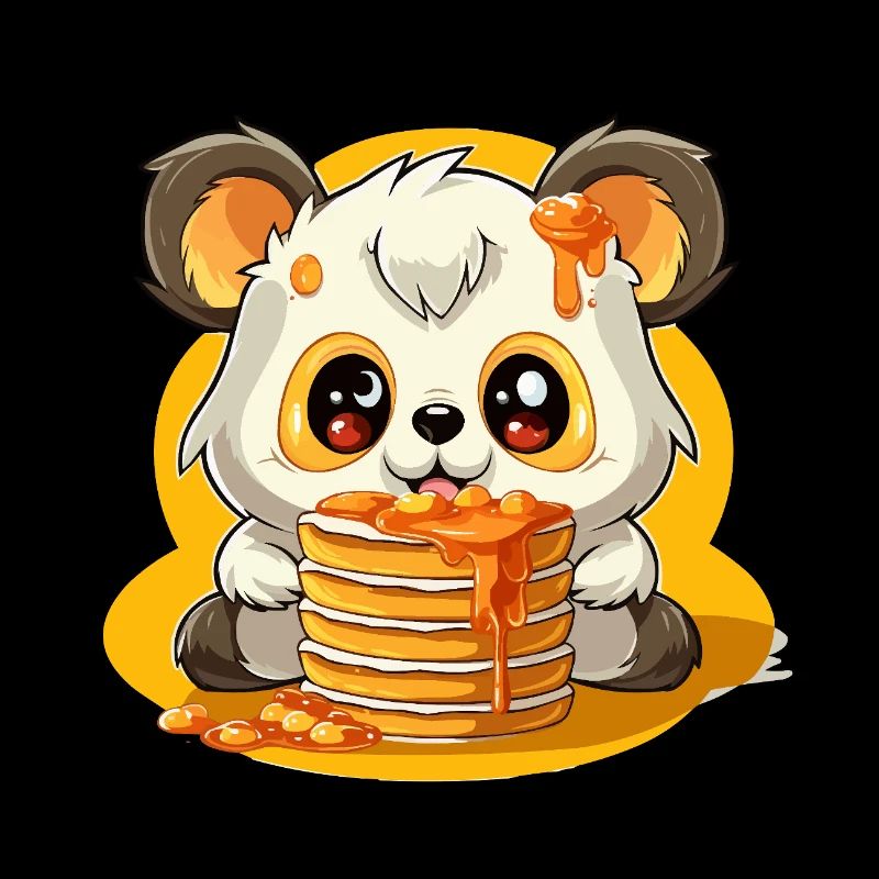 Karamell Panda Pfannkuchen