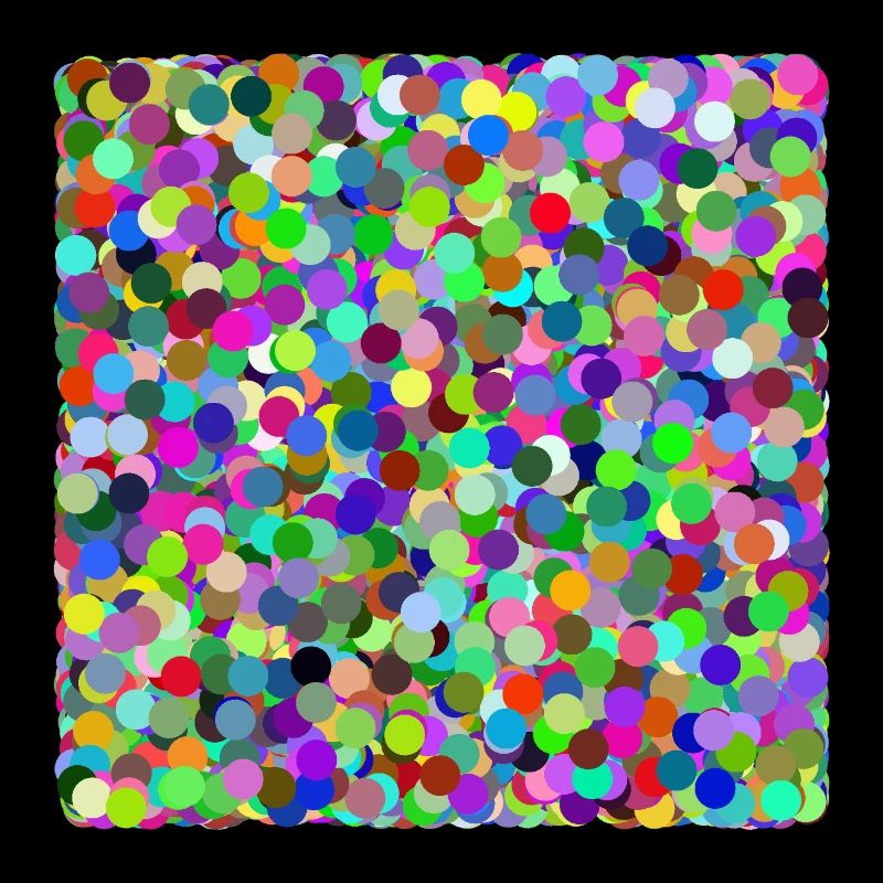 Colorful confetti circles