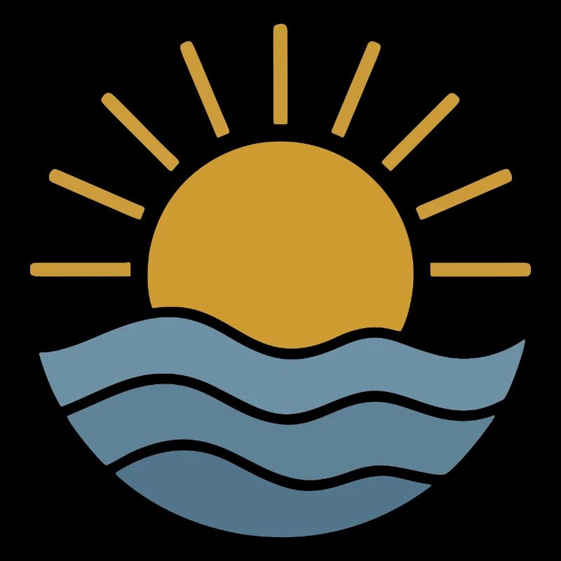 Vagues dorées du lever du soleil