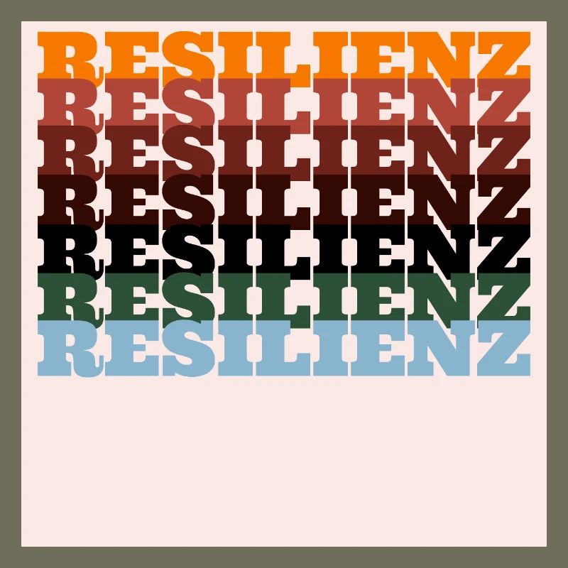 Typographie en impression colorée Resilience