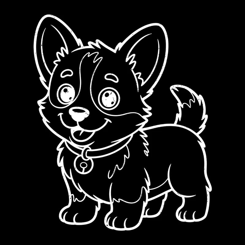 Sortilège de dessin de contours de chihuahua