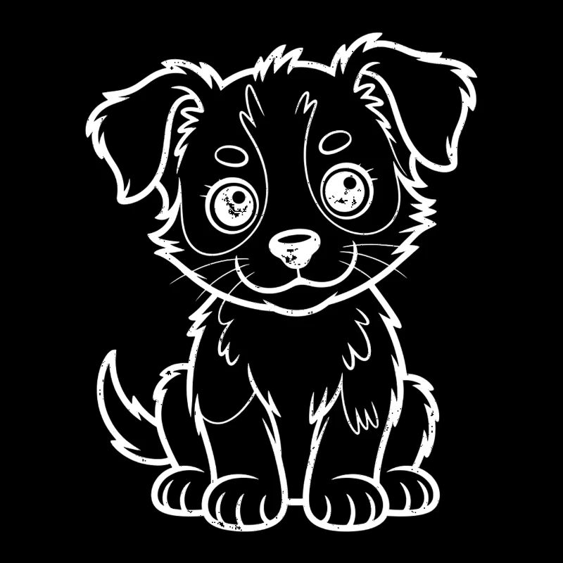 Cuddly Doodle Dog Outline
