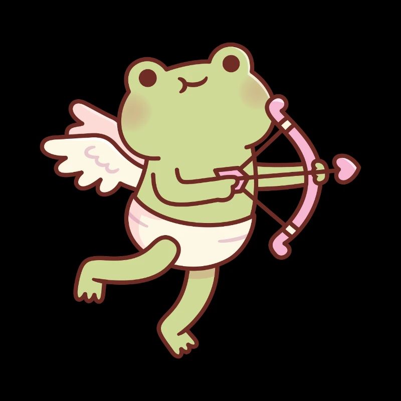 Süßer Frosch-Amor Engel