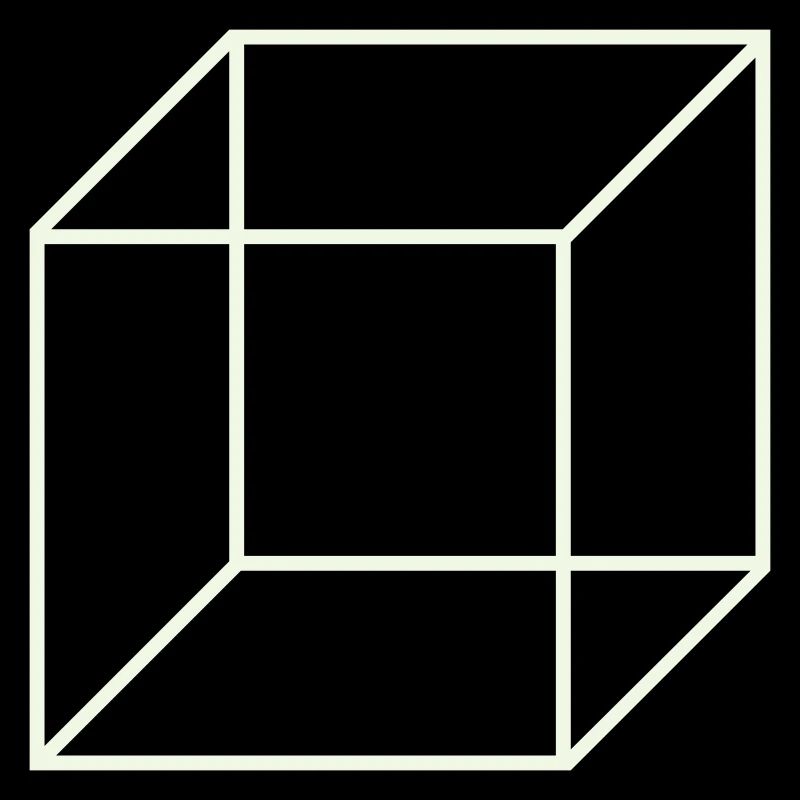 Cube de fil géométrique