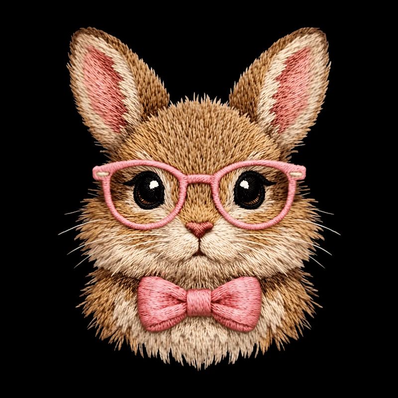 Süßer Hase mit Brille & Fliege | Osterhase 