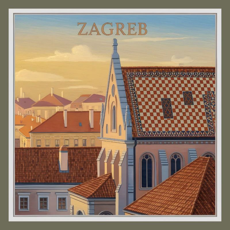 Zagreb Roofscape in the evening light