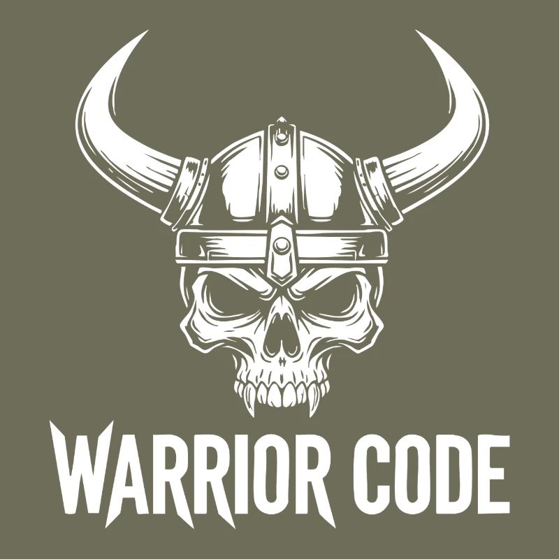 Warrior Code Crâne Viking Casque à Cornes Norse