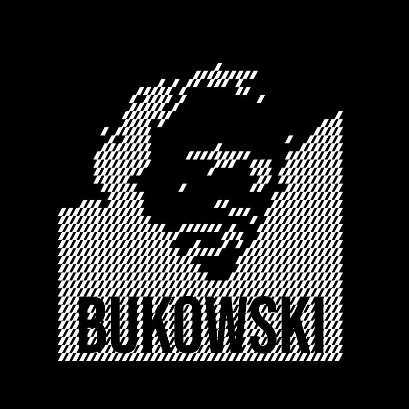 T-shirt de Charles Bukowski design en pixelart