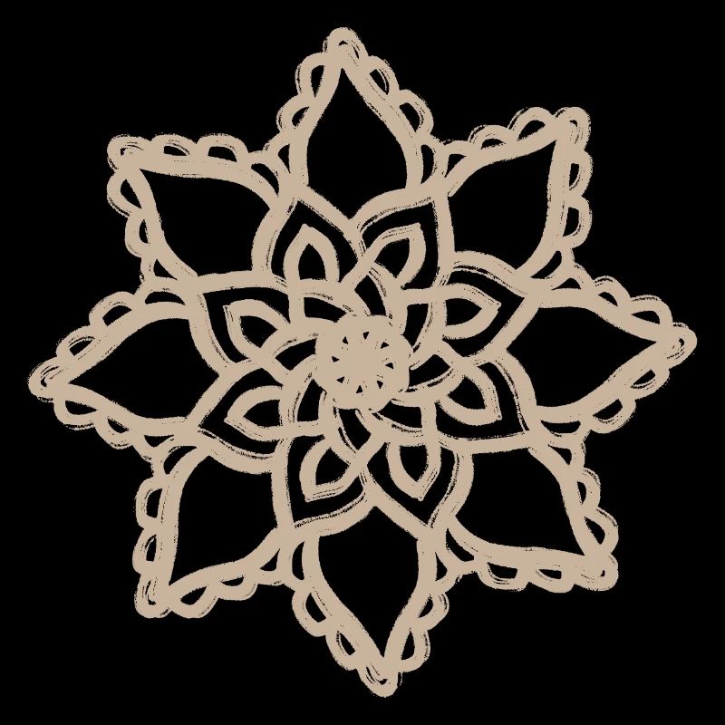 Beige-Mandala-Blumenspitze