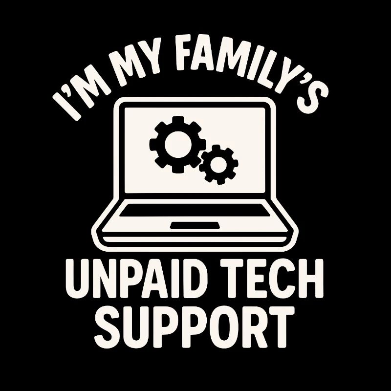 Blague familiale sur le support technique non rémunéré