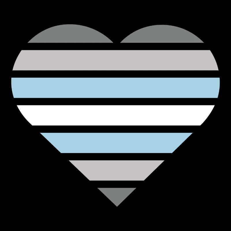 Pride Flag Heart · Demiboy