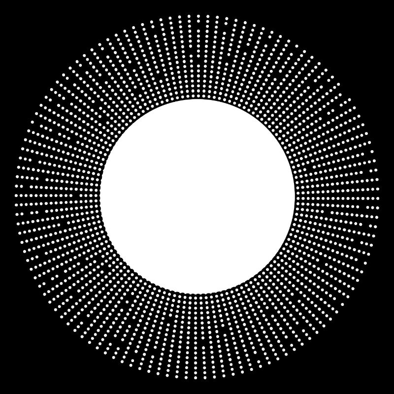 Radiance à Coup de Points Circulaire